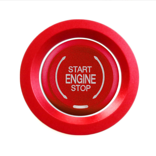 For Chevy Silverado 2022-2026 Engine Push Switch Button Ring Trim Red - Image 2