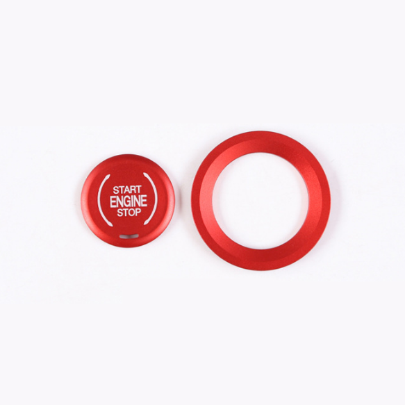 For Chevy Silverado 2022-2026 Engine Push Switch Button Ring Trim Red - Image 3
