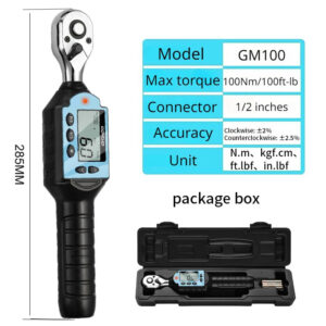 1/2" 3/8" Digital Torque Wrench for Automotive, Motorcycle, Bicycle Home Repair