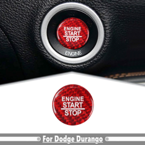 Red Carbon Car Engine Push Start Button Trim Accessories For Dodge Durango 14-26