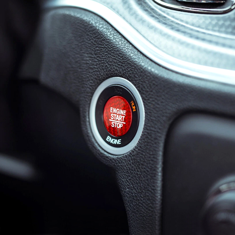 Red Carbon Car Engine Push Start Button Trim Accessories For Dodge Durango 14-26 - Image 5