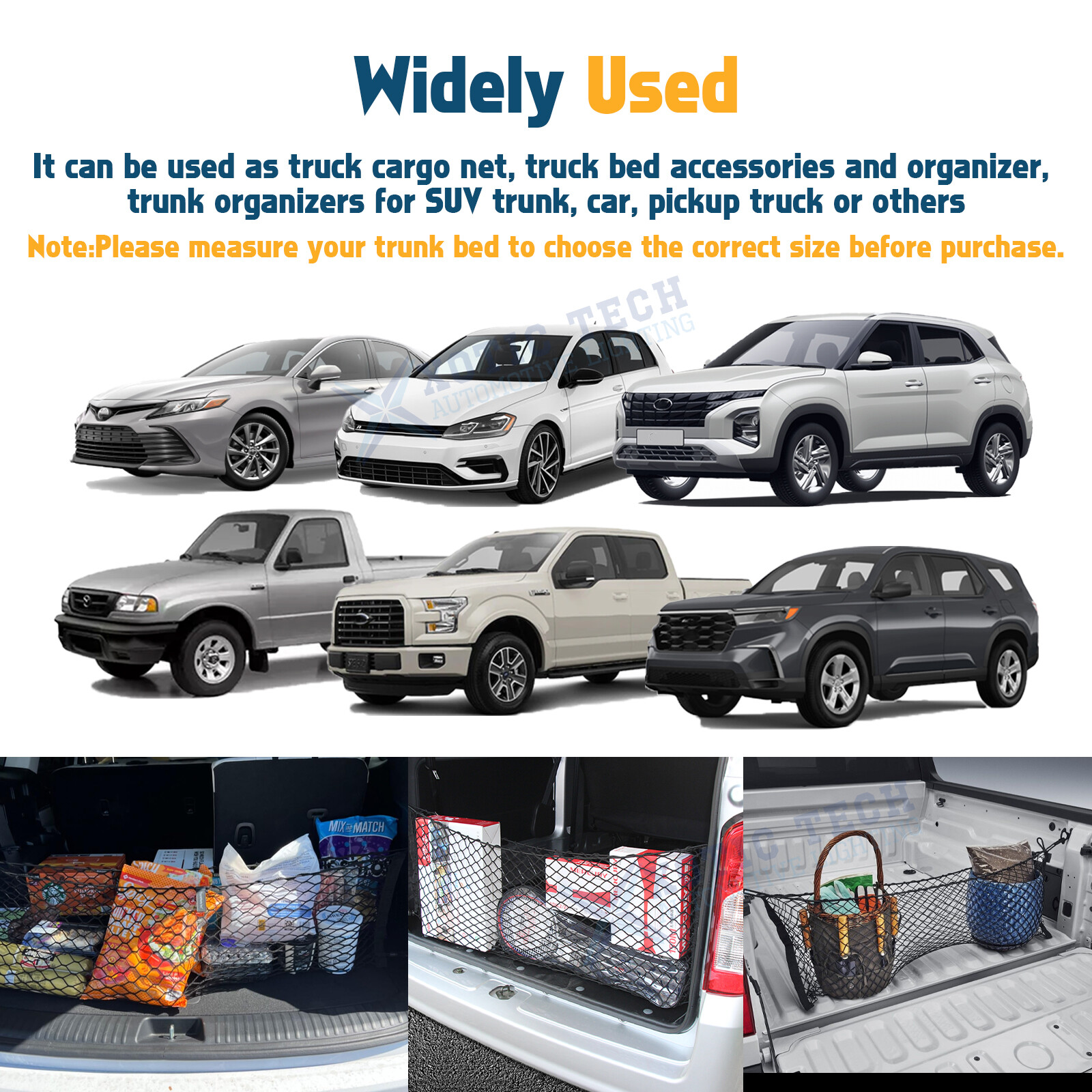 Automotive 2-Layers Trunk Cargo Luggage Storage Mesh Net Extra Space Universal - Image 5