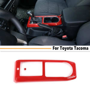 Car Gear Shift Panel Cover Trim For Toyota Tacoma 2016-2023 Accessories Red ABS