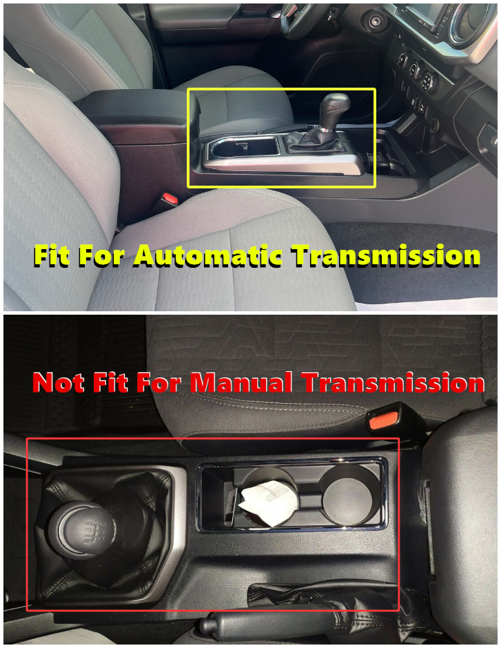 Car Gear Shift Panel Cover Trim For Toyota Tacoma 2016-2023 Accessories Red ABS - Image 2