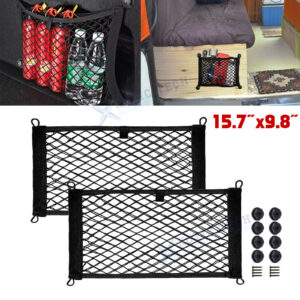 15.7 x 9.8 Inches Automotive Cargo Nets Nylon Storage Pouch Bag Universal Fit