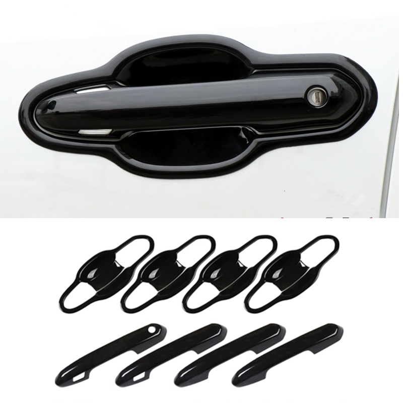 For Toyota RAV4 2019-2025 Bright black Side Door Handle Bowl Cover Trim