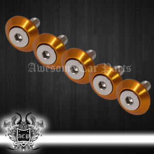 M6 Automotive Car Vip 5 Pieces Engine Motor Bay Fender Washer 5 Piece Kit Orange