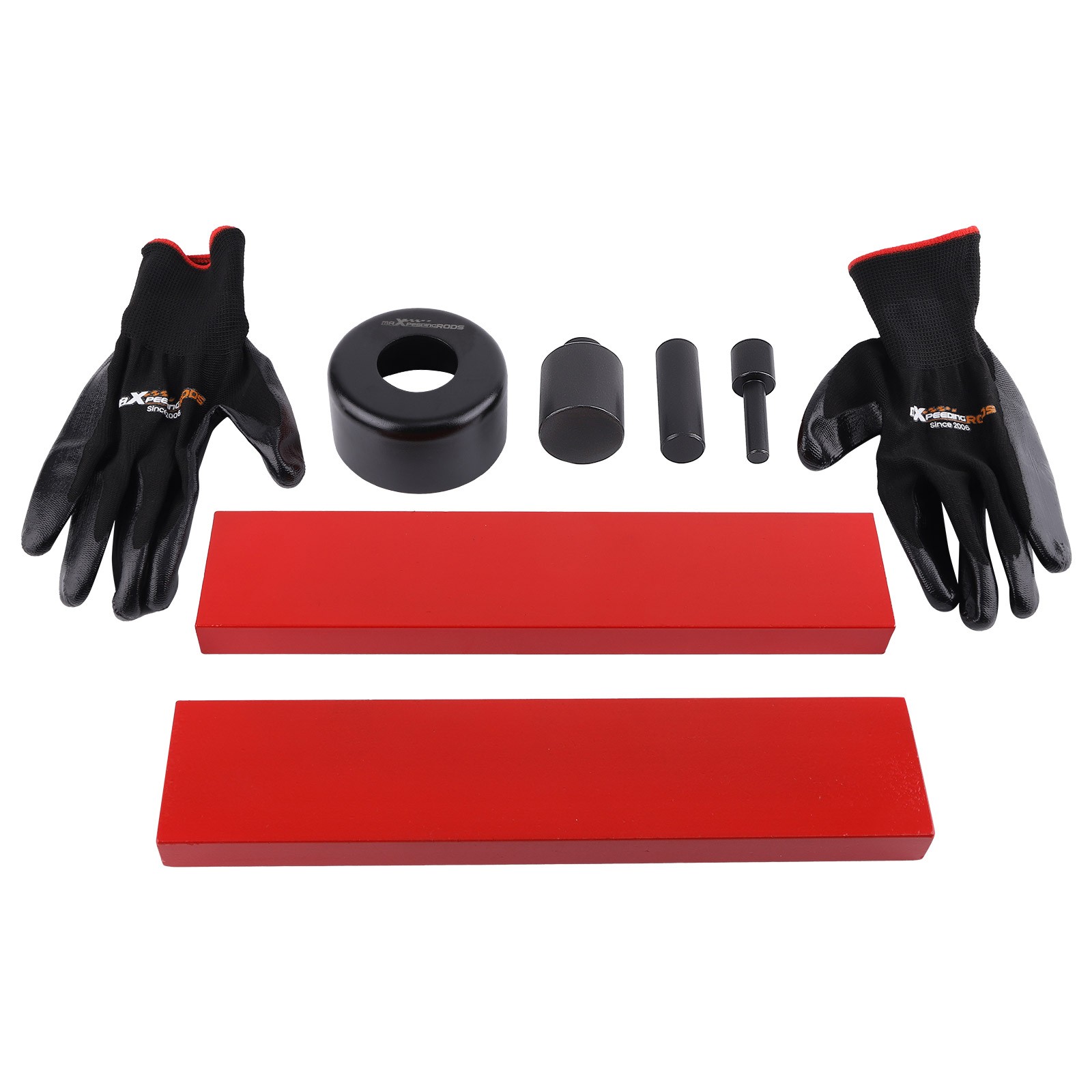 Professional Shop Press Tool Kit 50T Hydraulic Press Plates Punch Set w/Gloves - Image 3