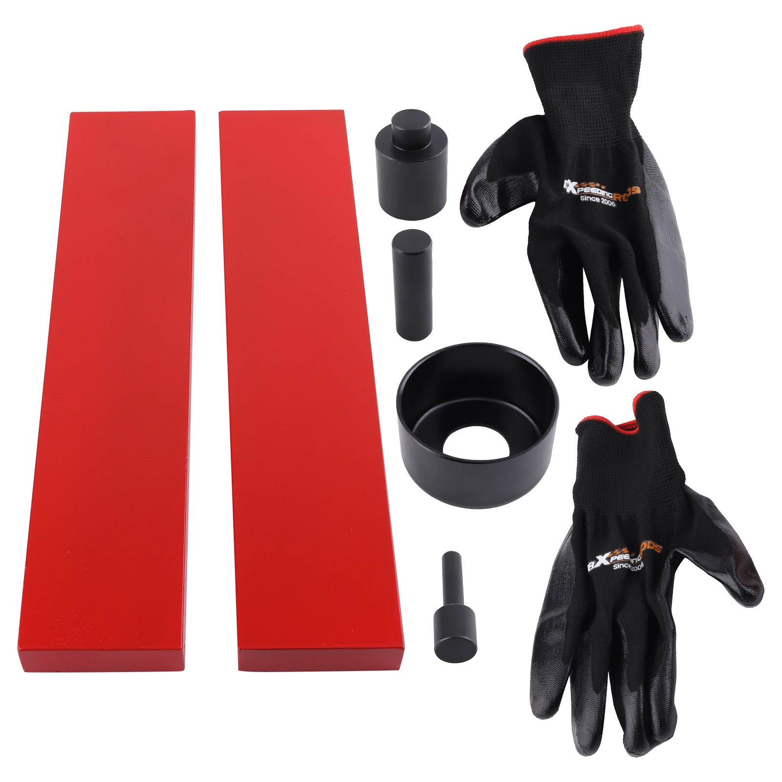 Professional Shop Press Tool Kit 50T Hydraulic Press Plates Punch Set w/Gloves - Image 4
