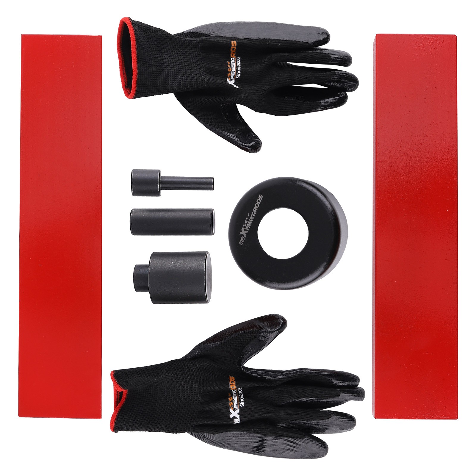 Professional Shop Press Tool Kit 50T Hydraulic Press Plates Punch Set w/Gloves - Image 5