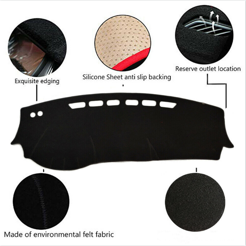 DashMat Dashboard Cover Dash Cover Mat Black 1pc For NISSAN KICKS 2017-2023 - Image 4