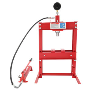 10Ton Hydraulic Shop Press with Press Plates H-Frame Benchtop Press Stand 3 Gear