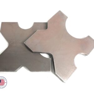 20 Ton Steel Shop Press Bed Plates, H-Frame Arbor 4 Notch 1”X 8”X 8” Set