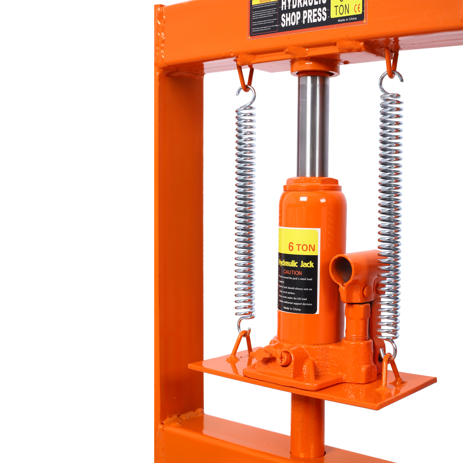 Hydraulic Shop Press 6 Ton with Press Plates H-Frame Benchtop Press Stand orange - Image 2