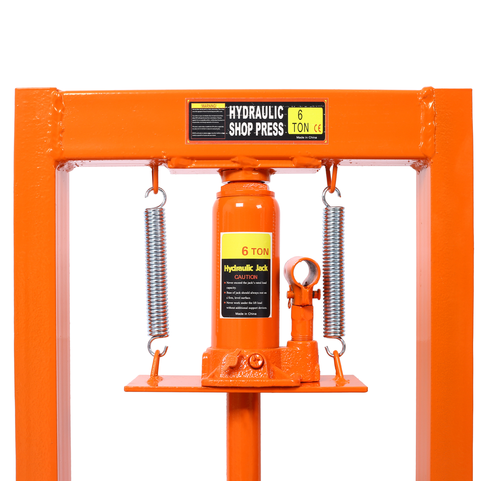 Hydraulic Shop Press 6 Ton with Press Plates H-Frame Benchtop Press Stand orange - Image 3