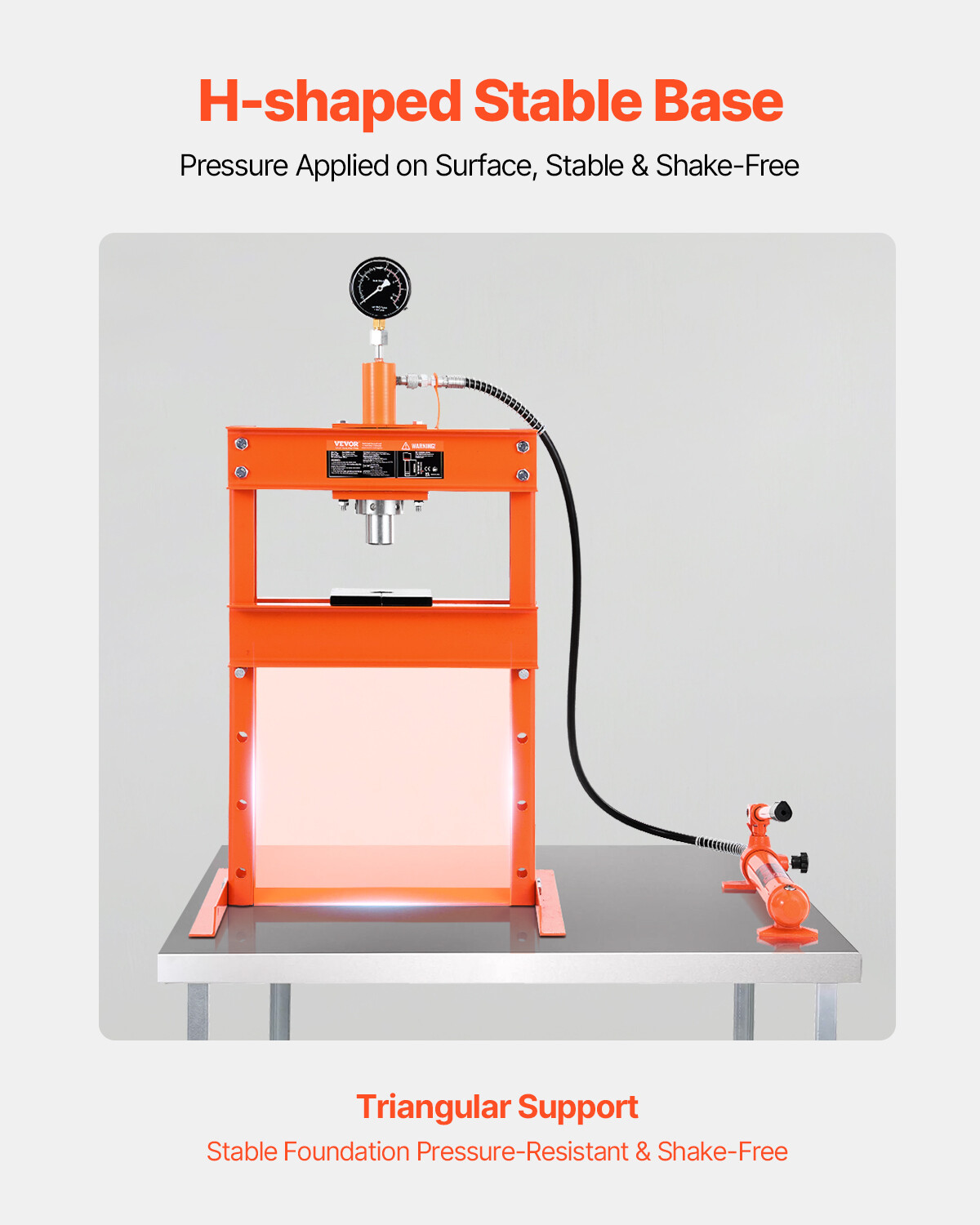 10 T Hydraulic Shop Press Hydraulic Press with Press Plate for Bending - Image 5
