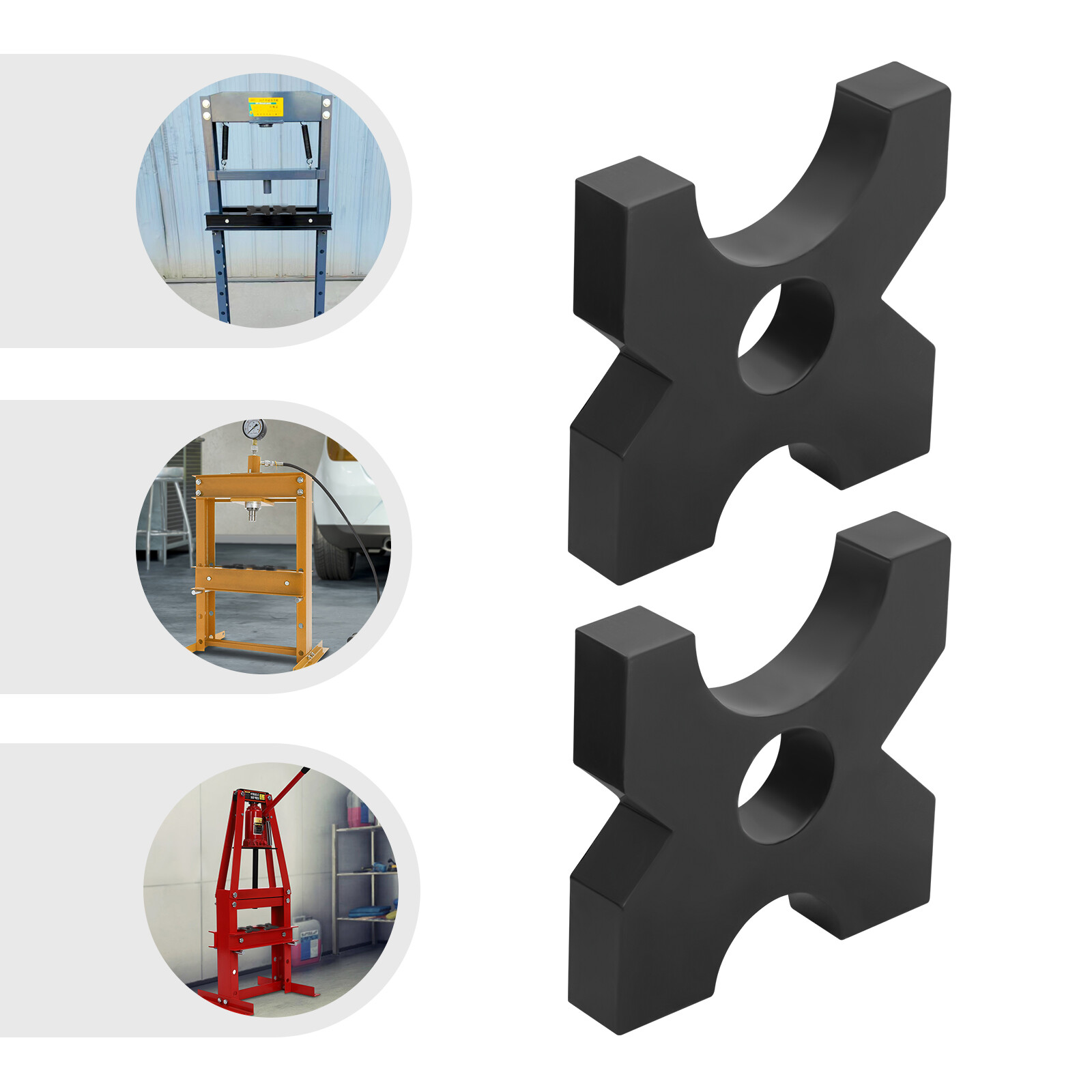 2-Pcs Shop Press Plate H Frame Hydraulic Shop Press Plate 20 Ton/44092.45 lbs