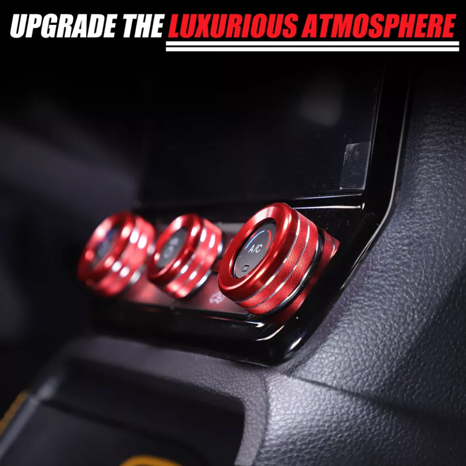 Car AC Switch Knob Ring Cover Trim Fit For Ford Ranger 2023-2025 Accessories Red - Image 5