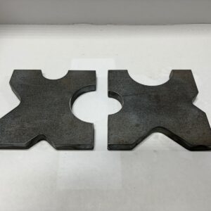 30 Ton AR400 Steel Shop Press Bed Plates, H-Frame Arbor 4 notch 3/4"X 7"X 7" Set