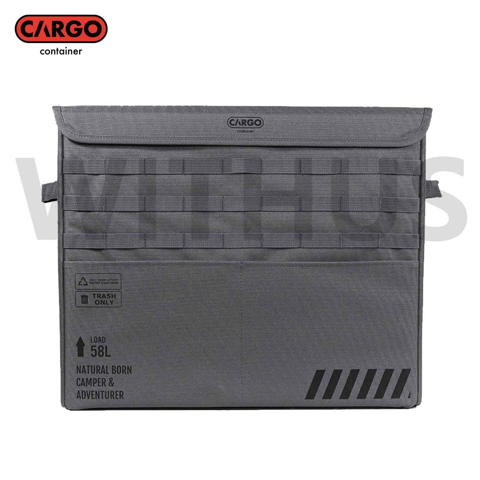 CARGO CONTAINER Twin Trash Box 58L Camping Travel Foldable + Carry Bag 4colors = - Image 4