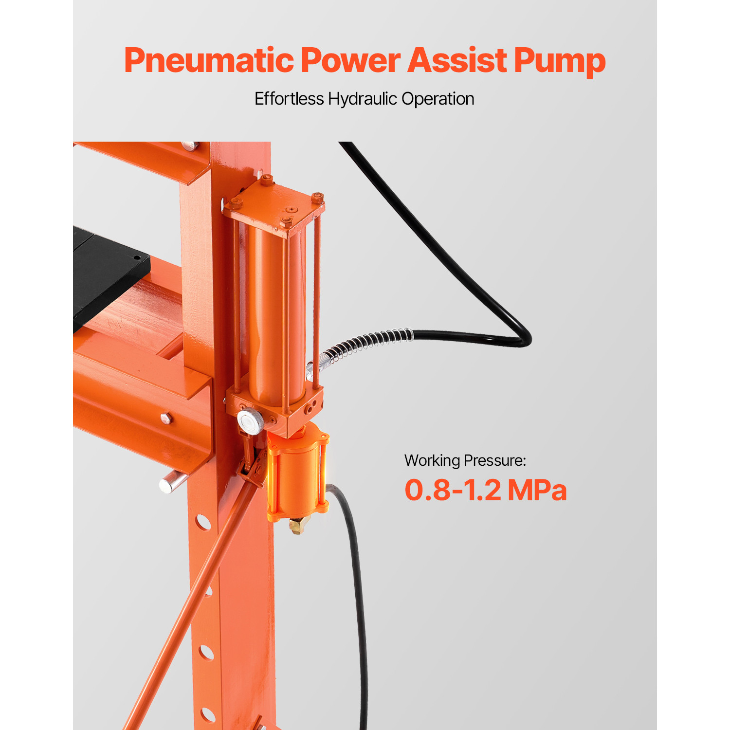 20 T Hydraulic Shop Press with Pressure Gauge & Press Plates for Bending - Image 4
