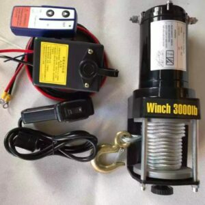 Electric Winch Vehicle-Mounted Rope Winder Hoist 12V Automotive Towing Motor