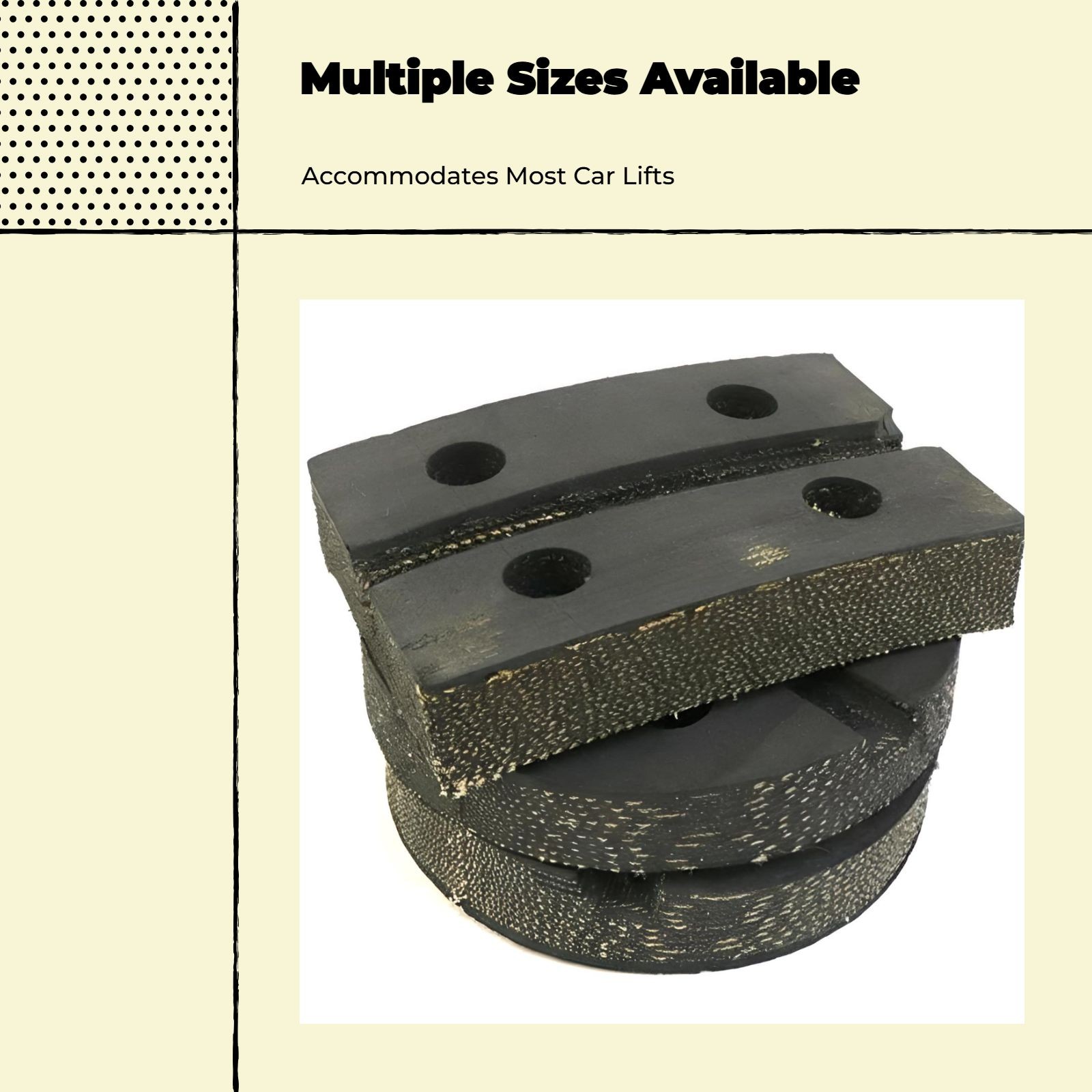 Car Elevate Pad, non-slipSkid Rubber Hoist Pad, Universal Wear-Resistant - Image 3