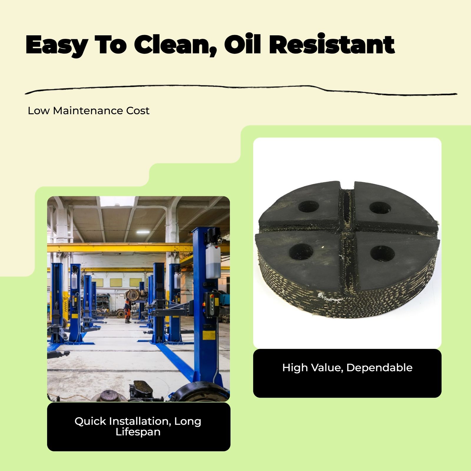 Car Elevate Pad, non-slipSkid Rubber Hoist Pad, Universal Wear-Resistant - Image 5
