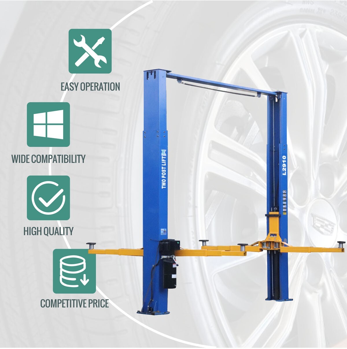 XK L2910 2 Post Lift 9,000 LB Two Post Lift Auto Lift Car Lift Truck Hoist 220V - Image 5