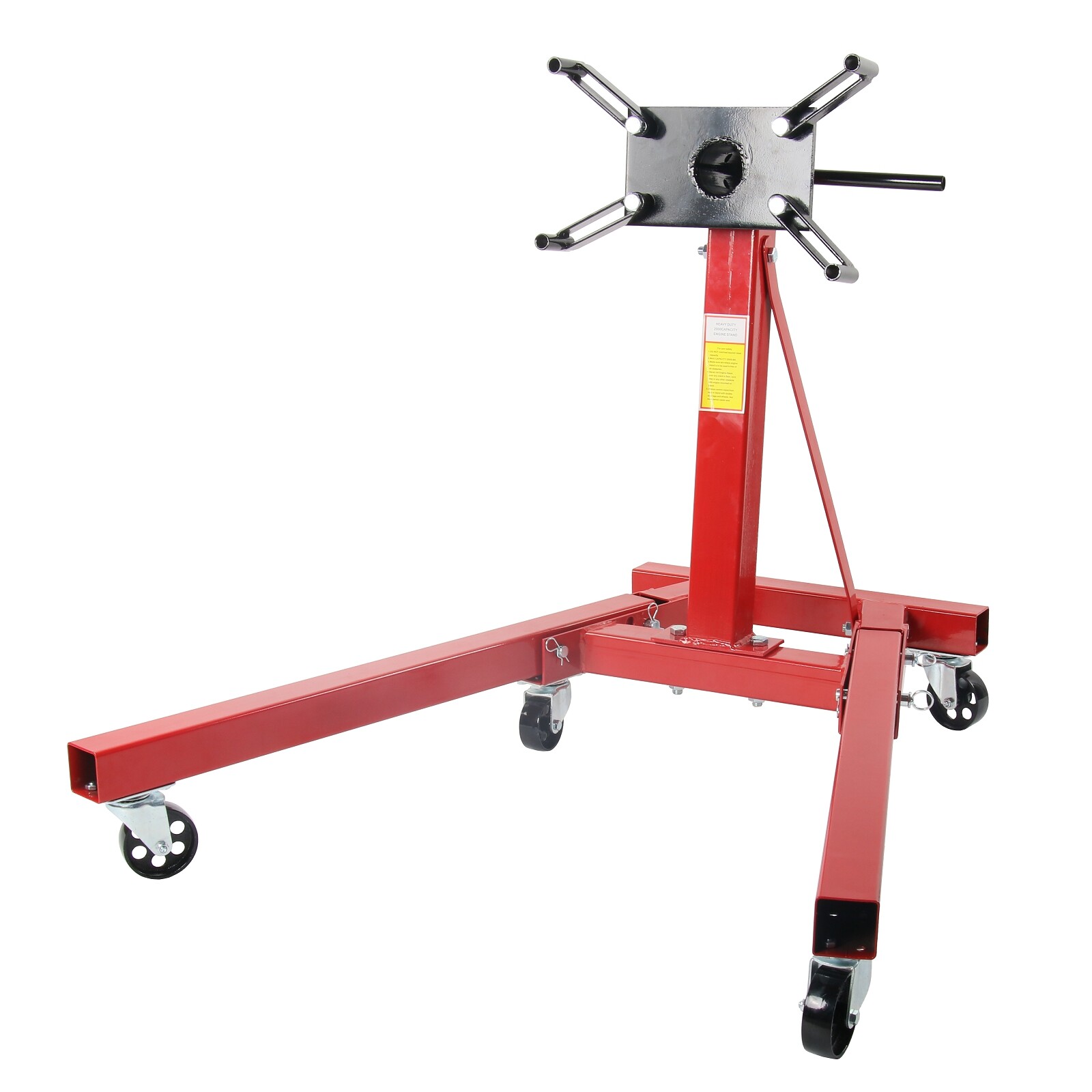 2000LBS Engine Stand Folding Motor Hoist Dolly Mover Auto Repair Jack - Image 3