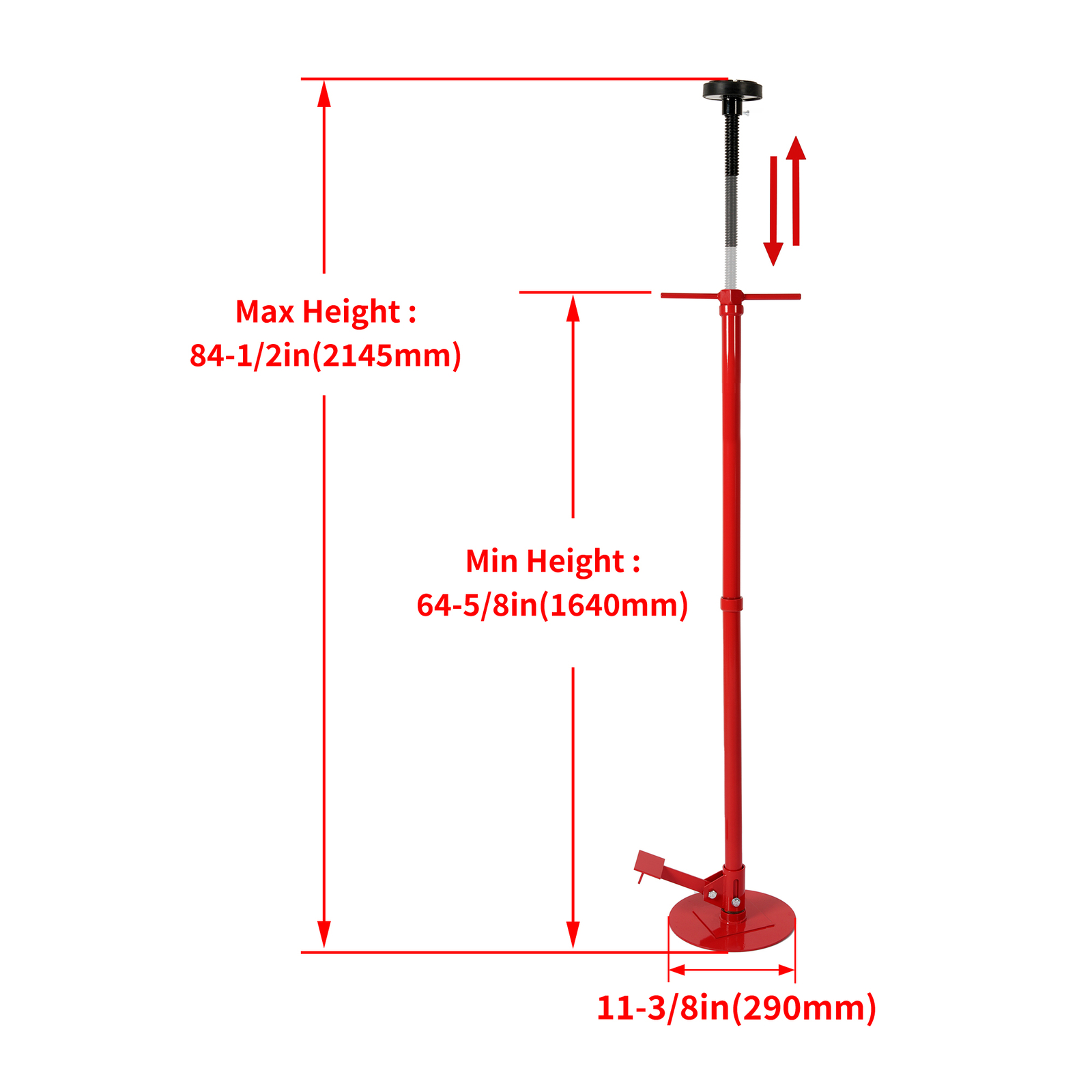 Under Hoist Auto Car Support Stand 1650lb 3/4 Ton Safety Jack Lift 64.5''-84.5'' - Image 3