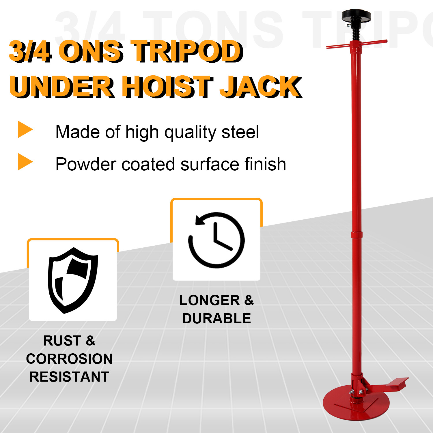 Under Hoist Auto Car Support Stand 1650lb 3/4 Ton Safety Jack Lift 64.5''-84.5'' - Image 5