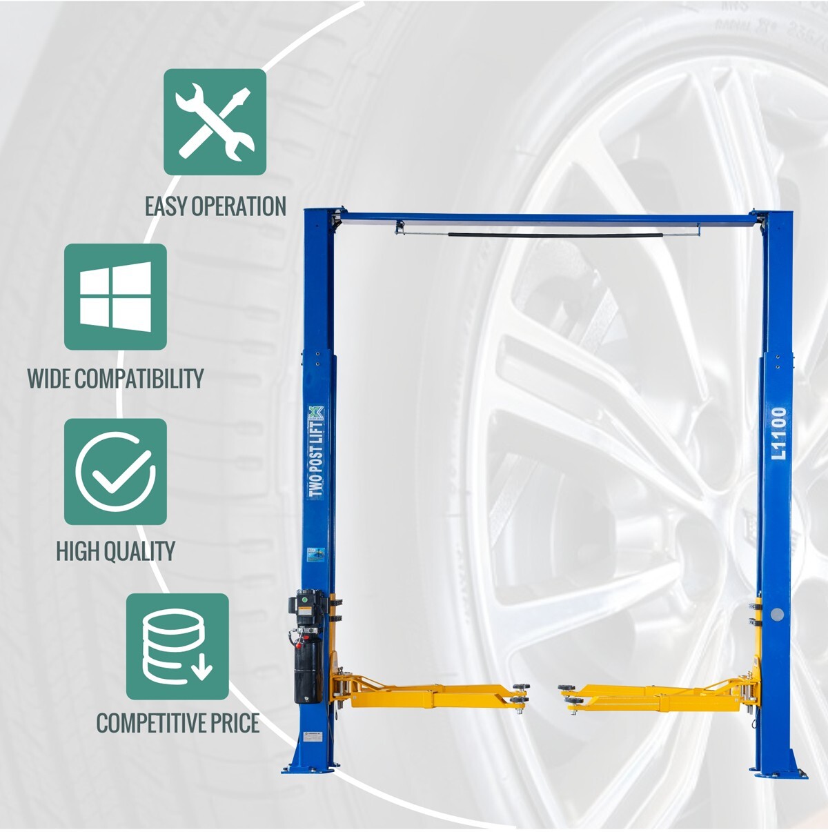 XK L1100 2 Post Lift 10,000lbs Two Post Lift Auto Lift Car Lift Hoist 220V Tools - Image 5