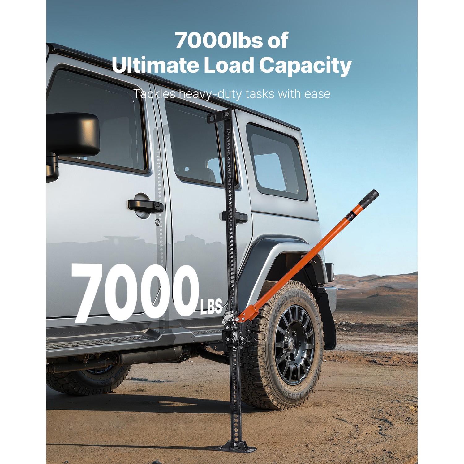 60" Off Road Farm Jack Hoist 7000 Lbs High Lift Tractor Vehicle's Winch - Image 2