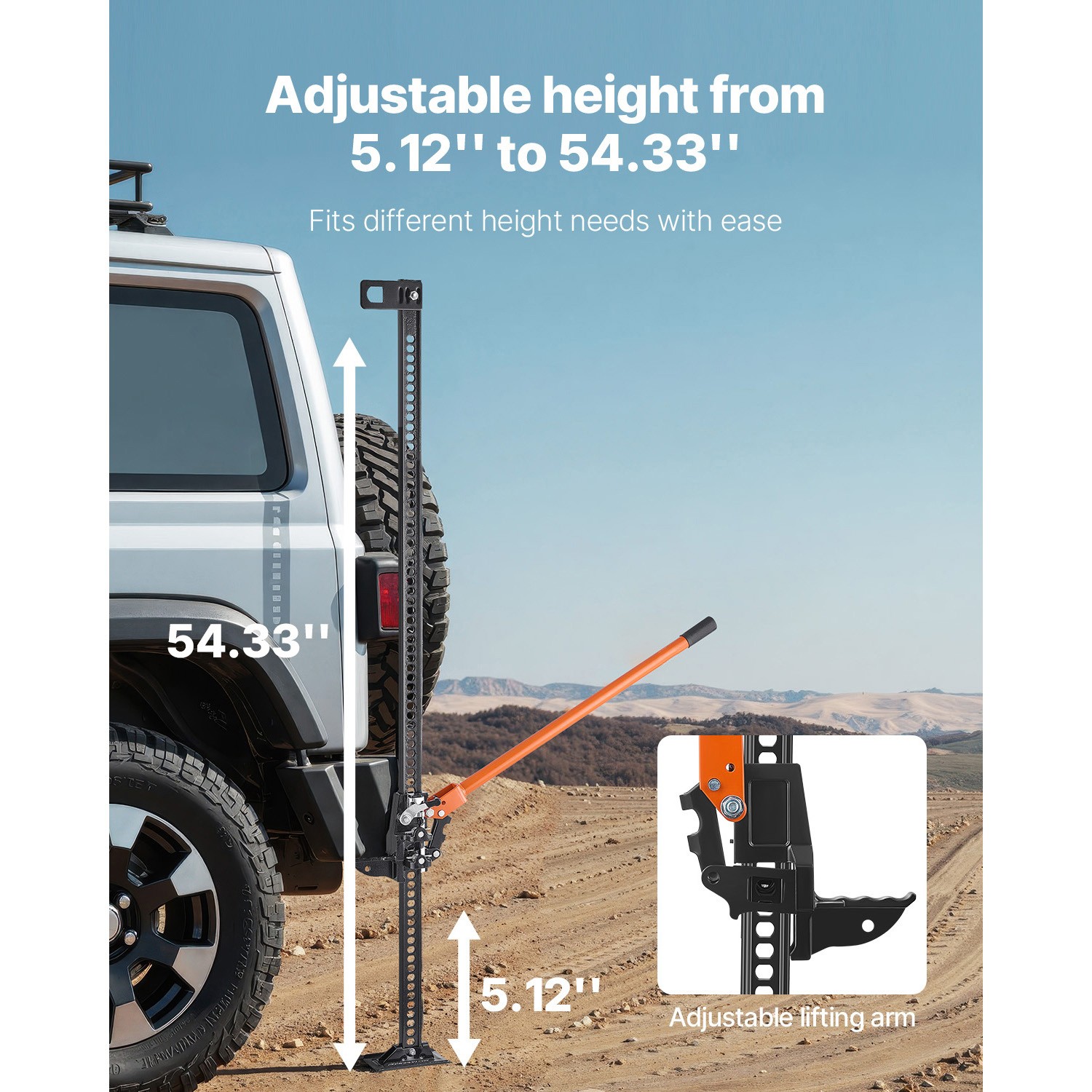 60" Off Road Farm Jack Hoist 7000 Lbs High Lift Tractor Vehicle's Winch - Image 3