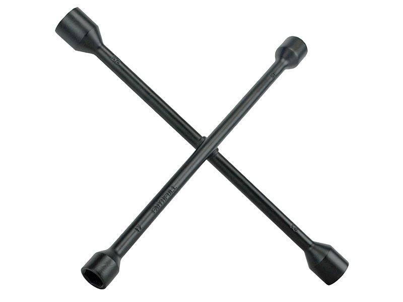 Faithfull - 4-Way Wheel Brace Black Powder Coated 14in