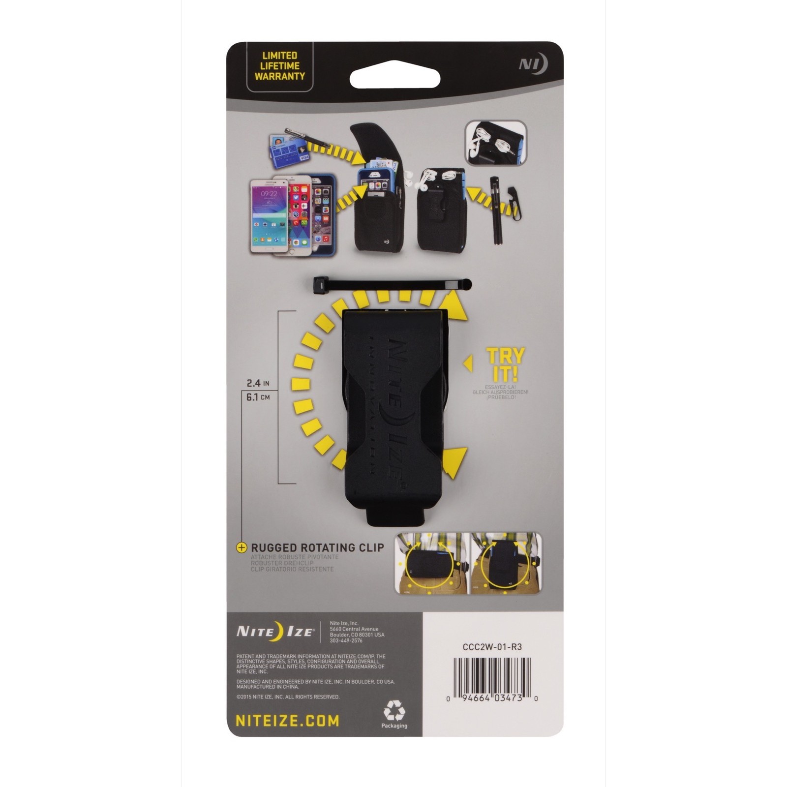 Nite Ize Clip Case Cargo Universal Rugged Holster, XXL - Black - Image 2