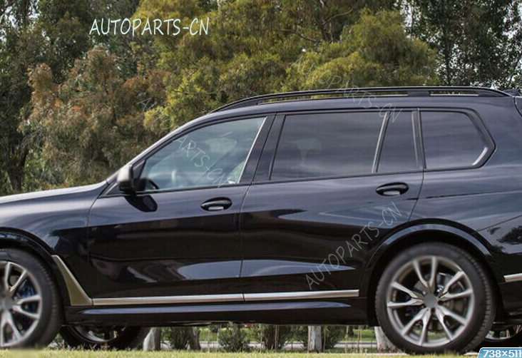 For BMW X7 G07 2019-2024 Black Stainless Steels Windows Sill Molding Strip Trim - Image 5
