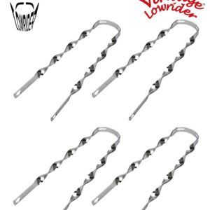 4 Vintage Lowrider 20" Replacement Flat Twisted Bicycle Chrome Fender Braces.