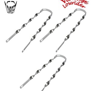 3 Vintage Lowrider 20" Replacement Flat Twisted Bicycle Chrome Fender Braces.