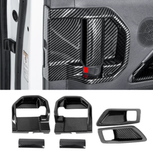 For 2021-2026 Toyota Sienna Carbon Fiber Inner Door Handle Bowl Cover Trim