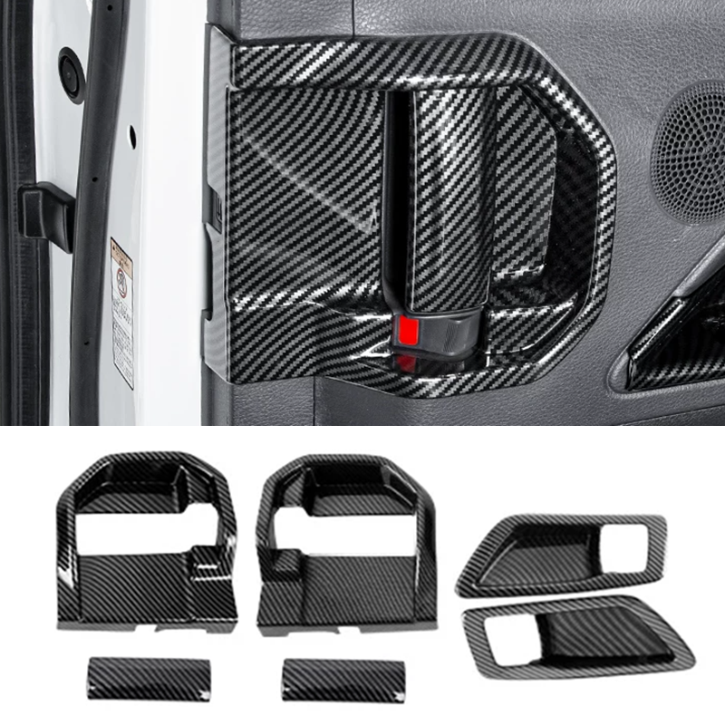 For 2021-2026 Toyota Sienna Carbon Fiber Inner Door Handle Bowl Cover Trim