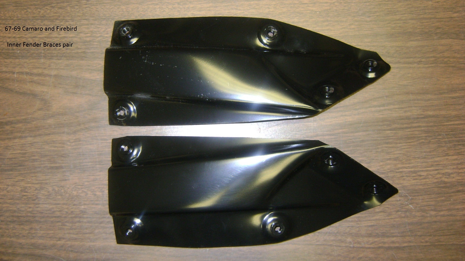1967-69 Camaro Firebird Inner Fender Wheel Well Braces Pair 68-74 Nova Brackets