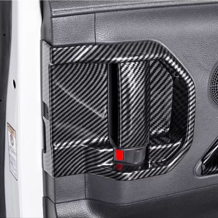 For 2021-2026 Toyota Sienna Carbon Fiber Inner Door Handle Bowl Cover Trim - Image 2