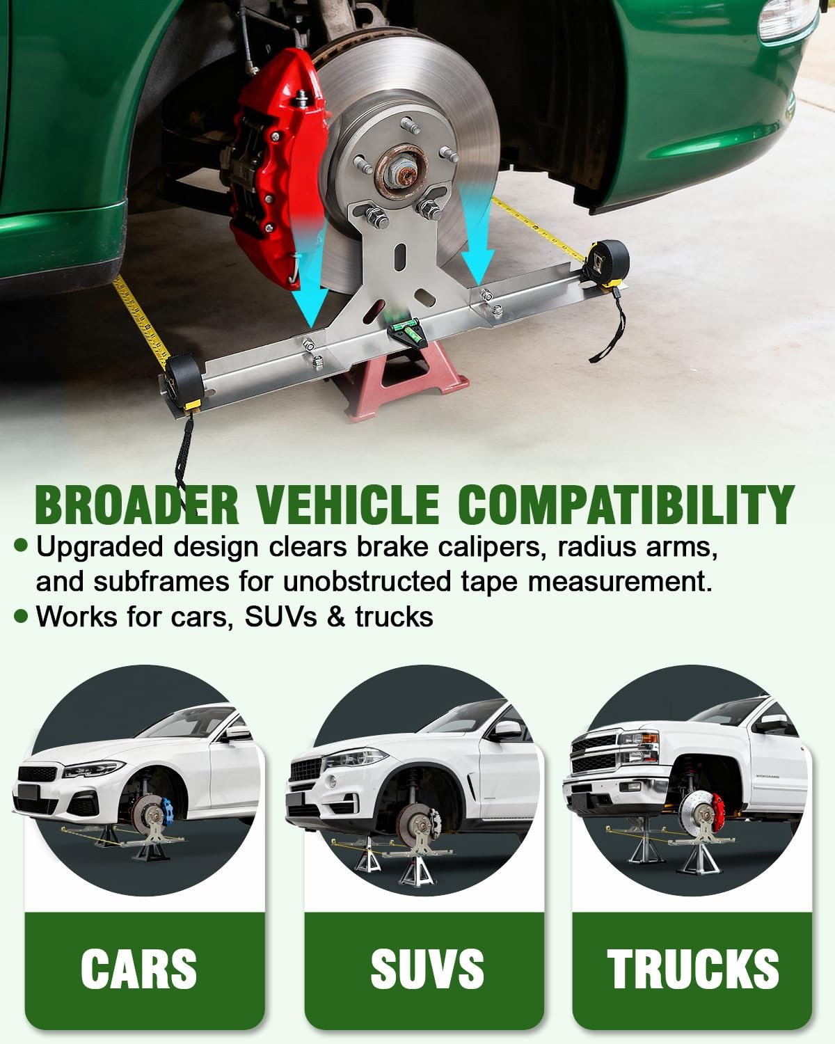 Upgraded Wheel Alignment Tool Kit Heavy Duty Stainless Steel Automotive Toe A... - Image 3