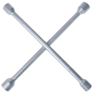 4 Way Wheel Brace Spanner Car Tyre Cross Nut Wrench Cross Rim 17/19/22mm + 13/16