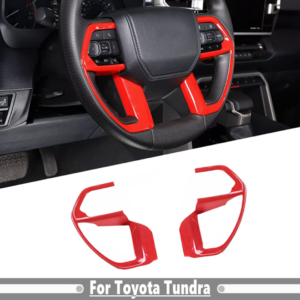 Car Steering Wheel Frame Cover Trim For Toyota Tundra 2022-2025 Accessories Red