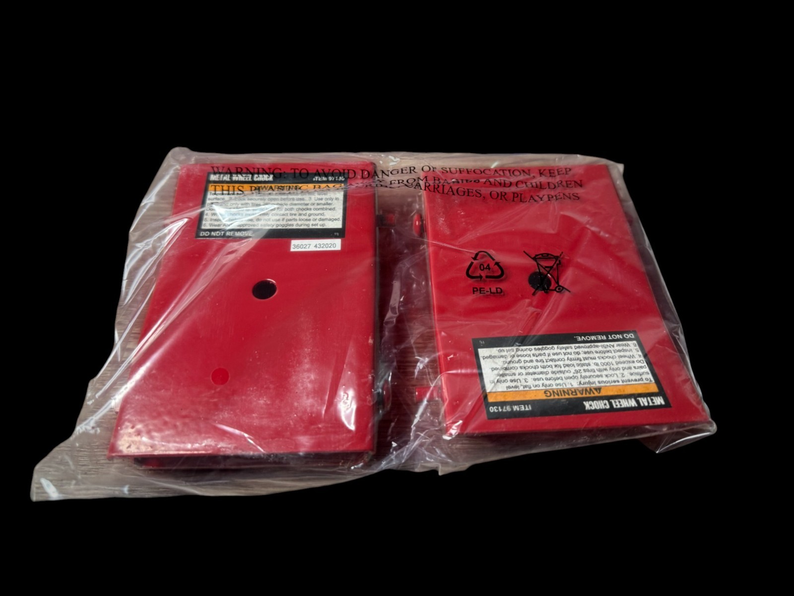 Pittsburgh Automotive Metal Wheel Chocks 2-Piece Set - Image 3