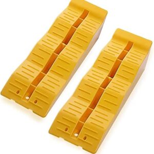 ZONETECH Automotive Leveling Premium Quality Camper Trailer SUV Car Wheel Chocks