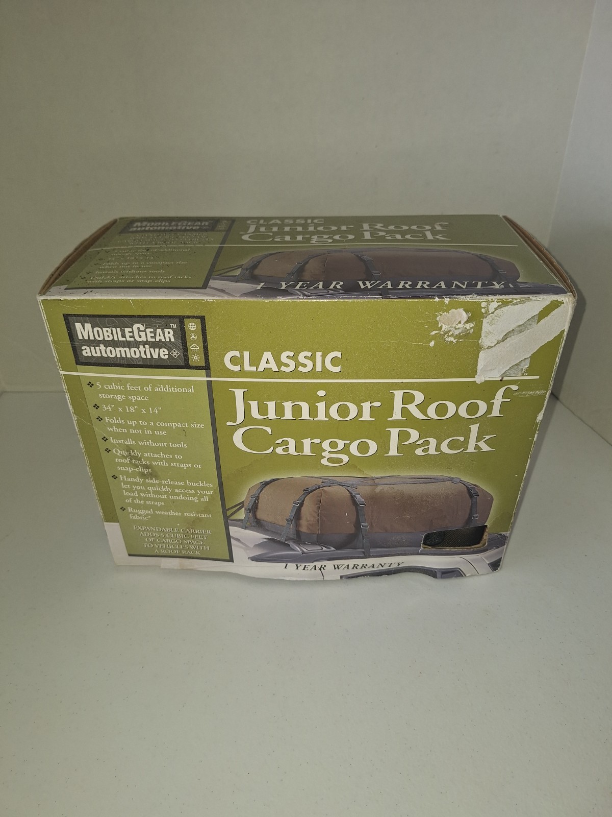 MobilGear Automotive Classic Junior Roof Cargo Pack Weatherproof 34" x 18" x 14"